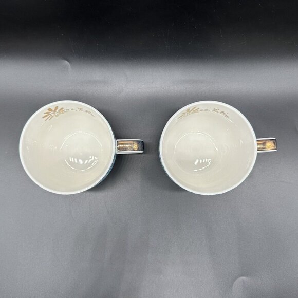 Lilly Pulitzer Mugs Coffee Tea Cups Lion Around Hidden Cat Face Blue Purple - Picture 6 of 11